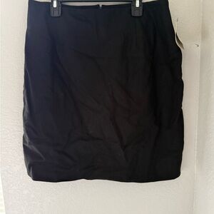 Requirements Skirt 12P vintage Black Wool long straight skirt mid knee